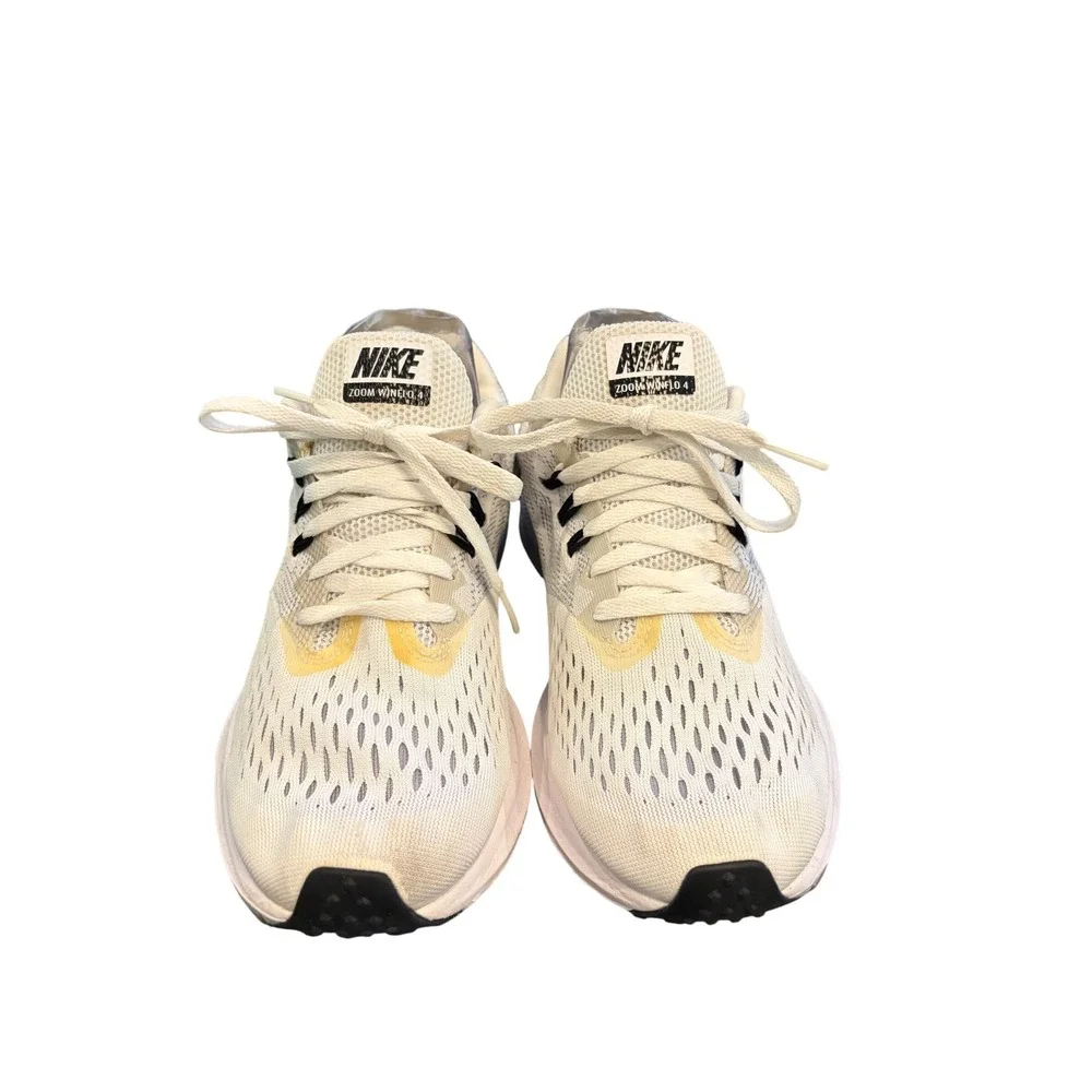 Nike Air Zoom Winflo 4 Women's Size 7.5 White Black Running Shoes 898485-100